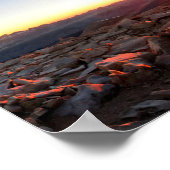 Mt Whitney Sunset Panorama - John Muir Trail ポスター (角)