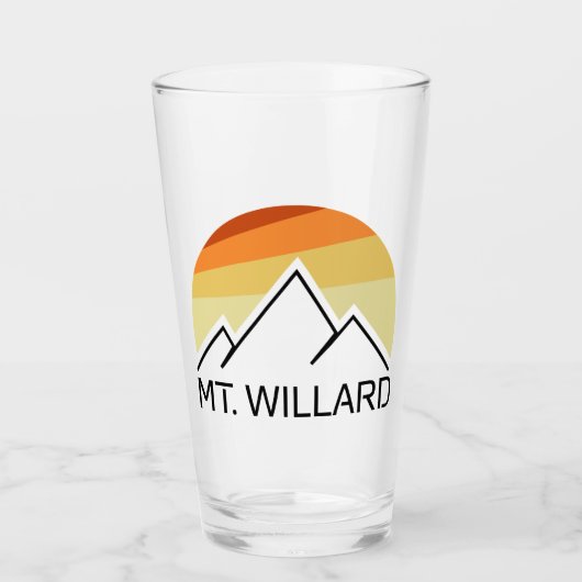 Mt. Willard New Hampshire Retro タンブラーグラス (正面)