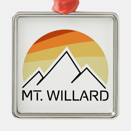 Mt. Willard New Hampshire Retro メタルオーナメント (正面)