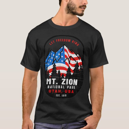 Mt Zion National Park Patriotic 4th of 7月Vacati Tシャツ (正面)