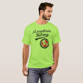 MTBのマウンテンバイクのレトロのグラフィック、黒及び赤 Tシャツ (正面フル)