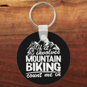 MTBもしに私を数える山サイクリングを含む キーホルダー (正面)