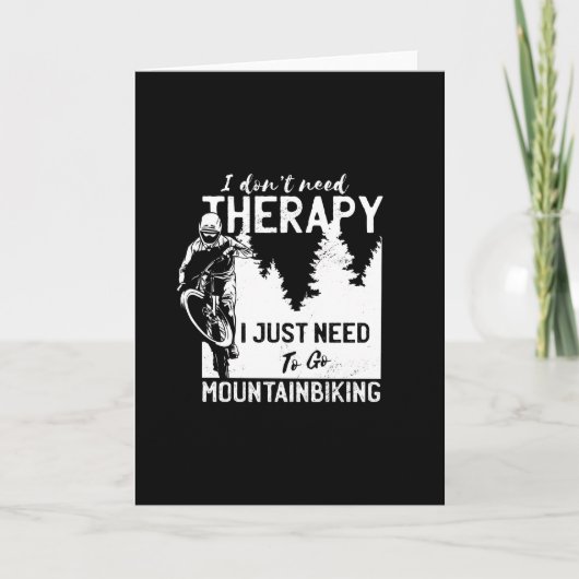 MTBバイク好きのためのユーモア溢れるギフト カード (正面)