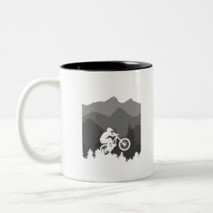 MTBファナティック用マウンテンバイクシルエット ツートーンマグカップ