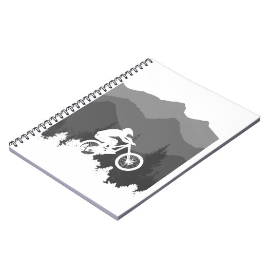 MTBファナティック用マウンテンバイクシルエット ノートブック (左側)
