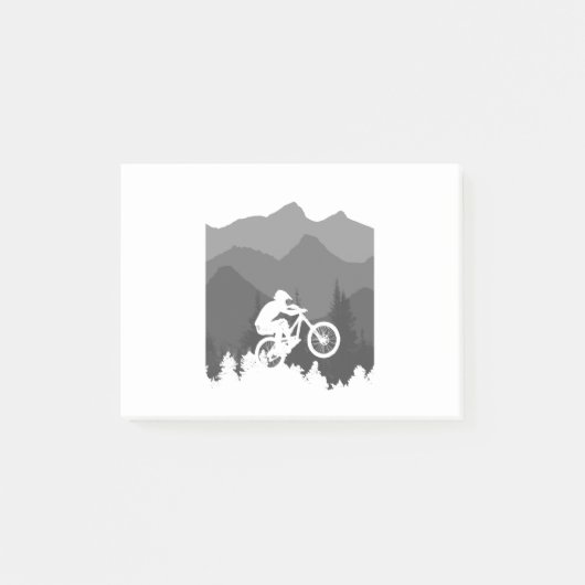 MTBファナティック用マウンテンバイクシルエット ポストイット (正面)