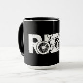 MTBマウンテンサイクリング-RIDEマウンテンバイク マグカップ (正面左)