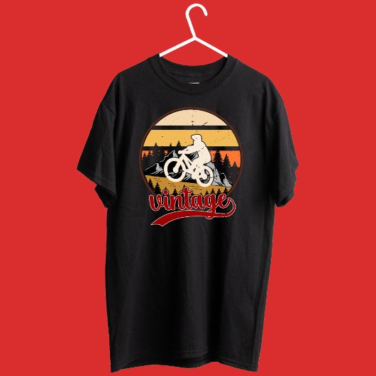 MTBマウンテンサイクリング-RIDEマウンテンバイク Tシャツ
