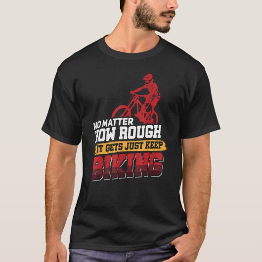 MtbマウンテンバイクサイクリングBmxサイクリング Tシャツ (正面)