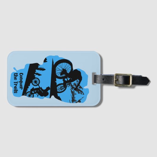 MTBマウンテンバイクトレイル湖タホカリフォルニア ラゲッジタグ (正面横)