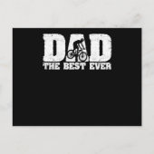 MTBマウンテンバイクバイクもしくは自転車に乗る人父のデイライドパパザ ポストカード (正面)