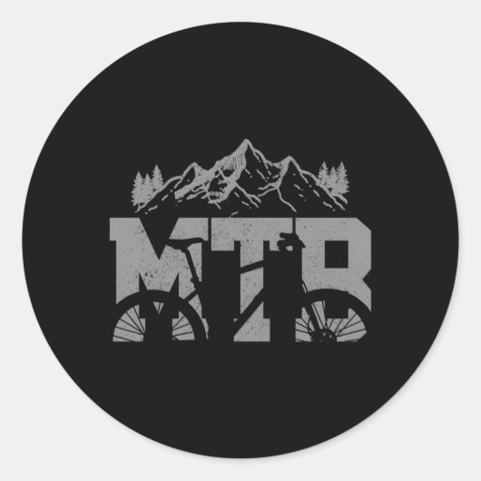 Mtbマウンテンバイク自転車マウンテンサイクリングバイクもしくは自転車に乗る人 ラウンドシール (正面)