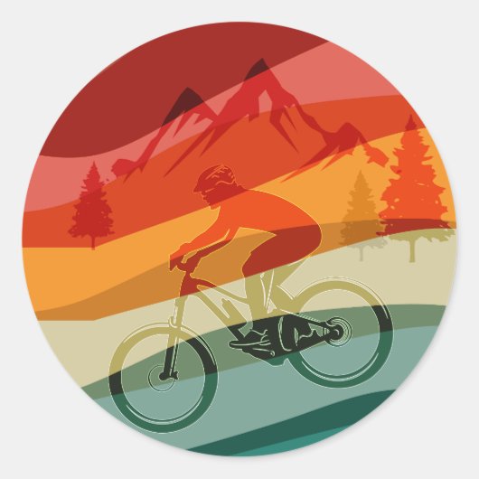Mtbレトロヴィンテージバイクシール ラウンドシール (正面)