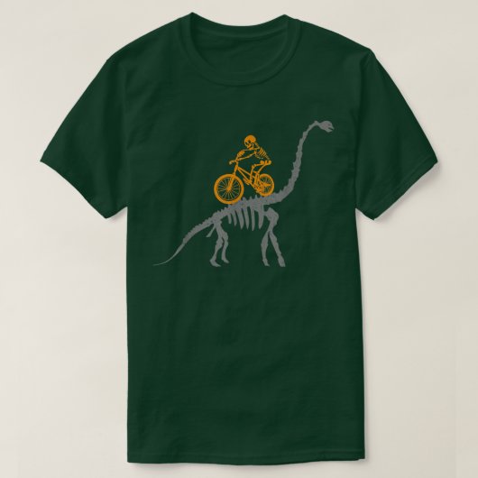 MTB恐竜スケルトンDinoマウンテンバイクBMX Bicyc Tシャツ (デザイン正面)