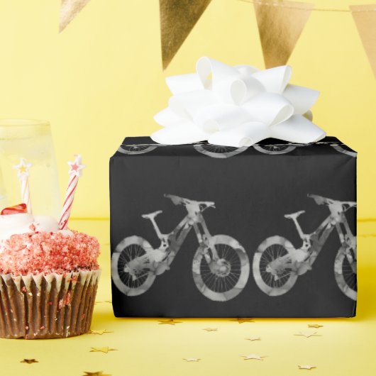 Mtb水色ダウンヒルバイクオフロード ラッピングペーパー (誕生日パーティー)