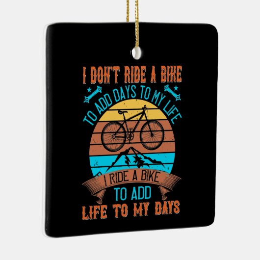 MTB自転車に乗って自分の日に命を与える セラミックオーナメント (右)