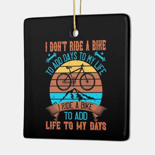MTB自転車に乗って自分の日に命を与える セラミックオーナメント (左)