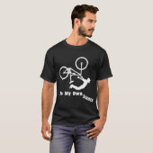 MTB おもしろい I Do My Stunts Mountain Bike Tシャツ (正面フル)