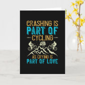 MTB – クラッシュはサイクリングの一部 カード (黄色い花)