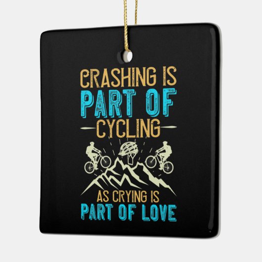 MTB – クラッシュはサイクリングの一部 セラミックオーナメント (左)