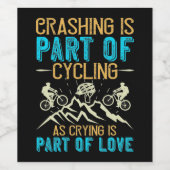 MTB – クラッシュはサイクリングの一部 ワインラベル (シングルラベル)