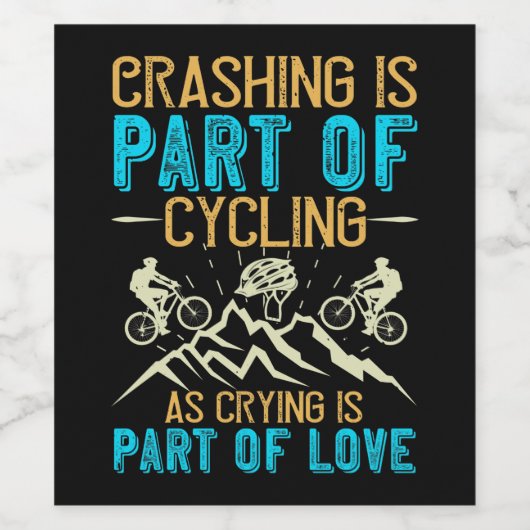 MTB – クラッシュはサイクリングの一部 ワインラベル (シングルラベル)