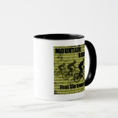 MTB ダウンヒル自転車ライダー - マウンテンバイク マグカップ (正面右)
