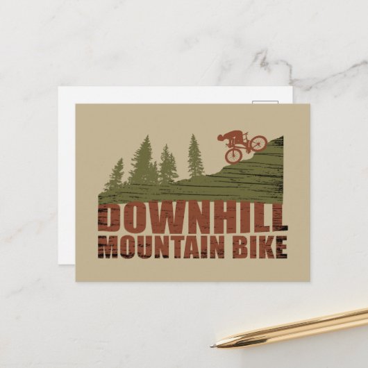 MTB ダウンヒル マウンテンバイク シーズンポストカード (正面/裏面インサイチュ)