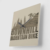 MTB ダウンヒル マウンテンバイク スクエア壁時計 (傾斜)