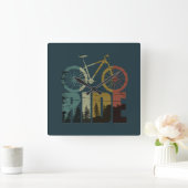 MTB ダウンヒル マウンテンバイク ライダー スクエア壁時計 (ホーム)