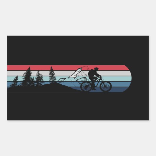 MTB ダウンヒル マウンテンバイク 長方形シール (正面)