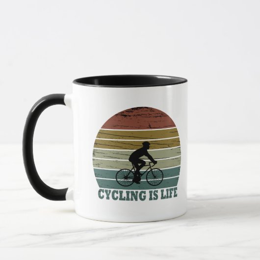 Mtb マウンテンバイク おもしろい 自転車 マグカップ (左)