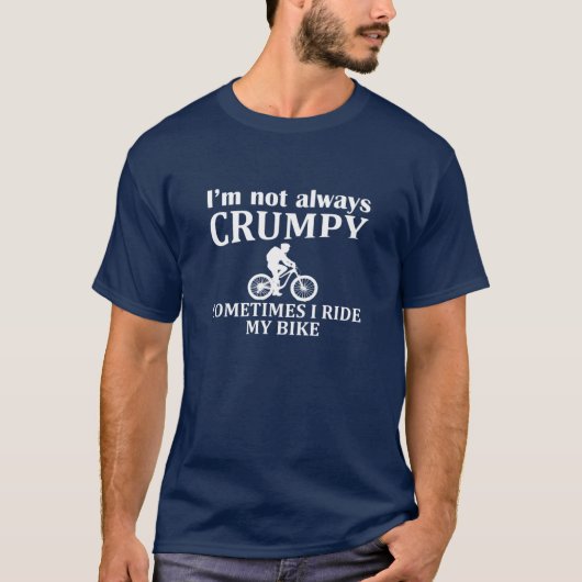 MTB マウンテンバイク ユーモア 楽しいサイクリング 引用 Tシャツ (正面)