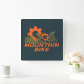 MTB モダンダウンヒルマウンテンバイク スクエア壁時計 (ホーム)