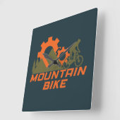 MTB モダンダウンヒルマウンテンバイク スクエア壁時計 (傾斜)