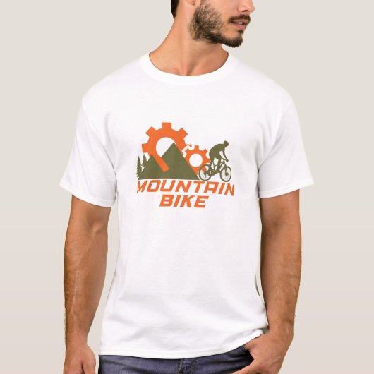 MTB モダンダウンヒルマウンテンバイク Tシャツ (正面)