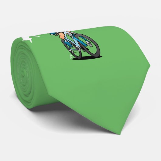 MTB – 山の山のバイクもしくは自転車に乗る人 ネクタイ (ロール)