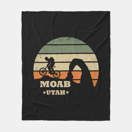 Mtb Moab - ユタ州マウンテンバイク フリースブランケット (正面)