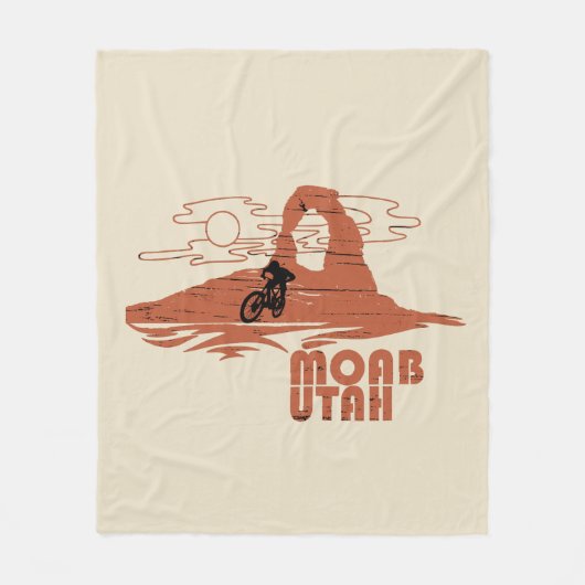 Mtb Moab - ユタ州マウンテンバイク フリースブランケット (正面)