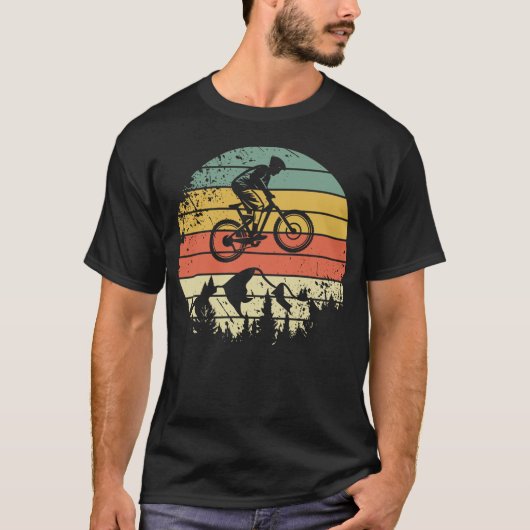 MTB Mountain Biking Vintage Downhill JUMP Bike Tシャツ (正面)