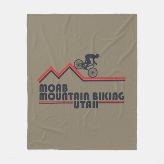 Mtb Utah - モアブ マウンテンバイク フリースブランケット (正面)