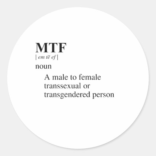 MTF(女性化トランスジェンダー) ラウンドシール (正面)