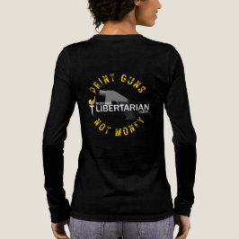 MTLP女性プリントガンノンスマネー長袖 トライブレンドＴシャツ