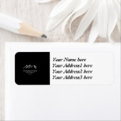 Mtnsがブラックデザインで呼び出し/雪の吹雪 ラベル (インサイチュ)