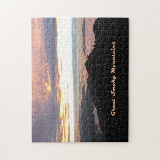 Mtnsの素晴らしい煙の日没 ジグソーパズル (縦)