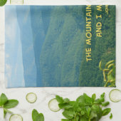 Mtns緑豊かな緑の煙の/Mtnsの呼出し! キッチンタオル (折り畳み)