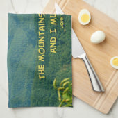 Mtns緑豊かな緑の煙の/Mtnsの呼出し! キッチンタオル (四つ折り)