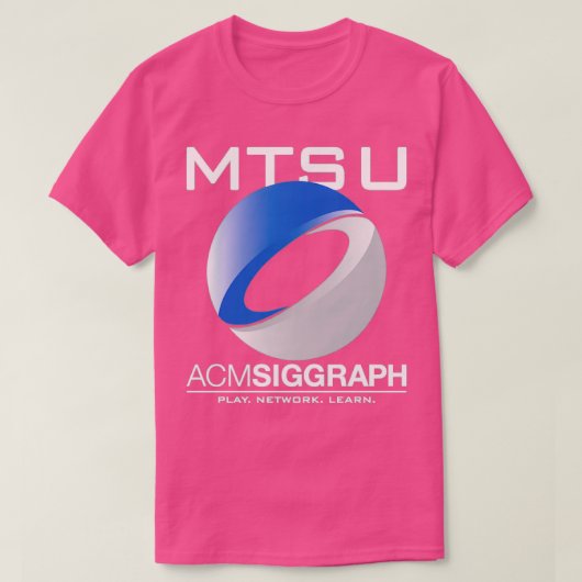 MTSU ACM SIGGRAPH白文字 Tシャツ (デザイン正面)