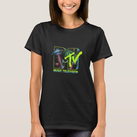 MtvミュージックテレビエイリアンUfo侵攻 Tシャツ (正面)