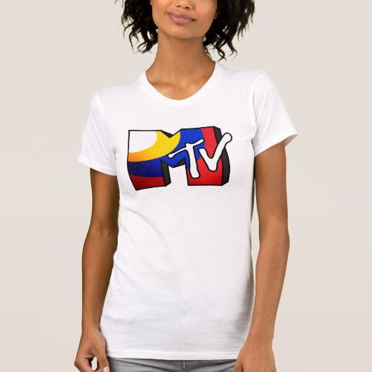 MTV女子Tシャツホワイト Tシャツ (正面)